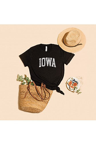 Iowa Black Tee