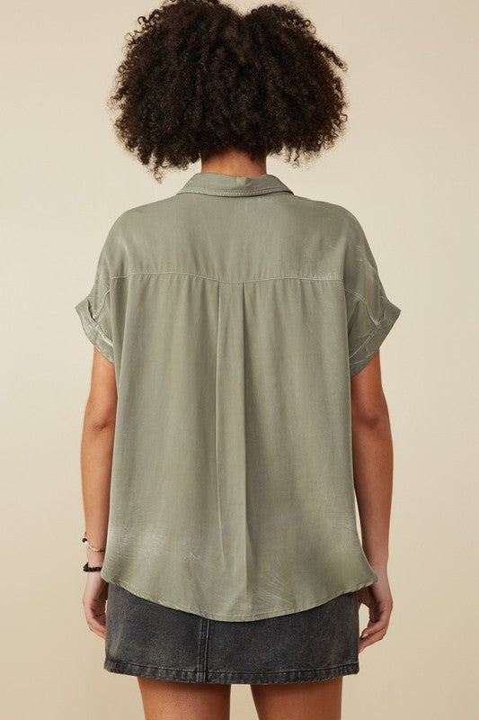 Women&#39;s Button Down Safari - (Sage)