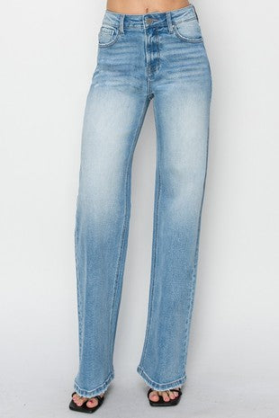 Risen HIGH RISE STRAIGHT JEANS - (Medium)