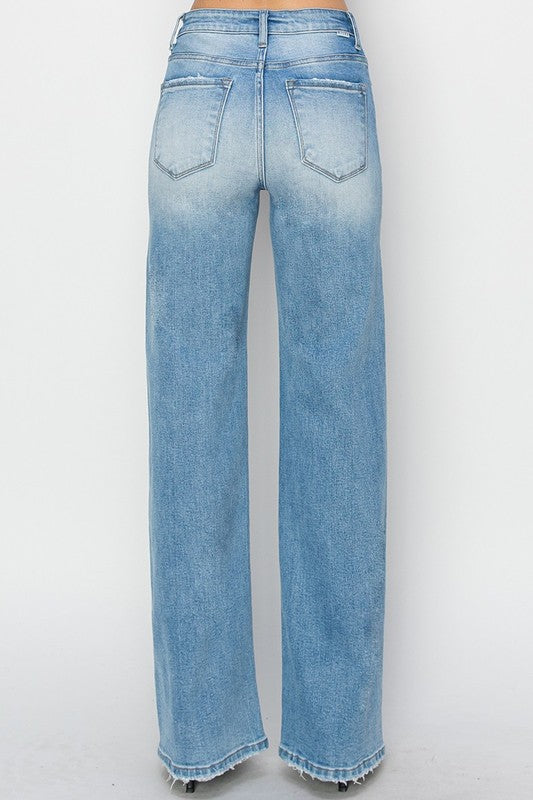 Risen HIGH RISE STRAIGHT JEANS - (Medium)