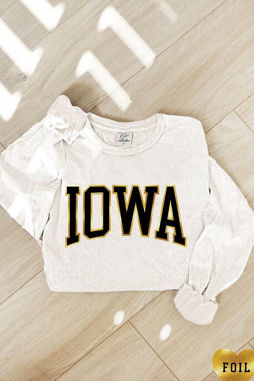 Iowa Cream Long Sleeve Foil