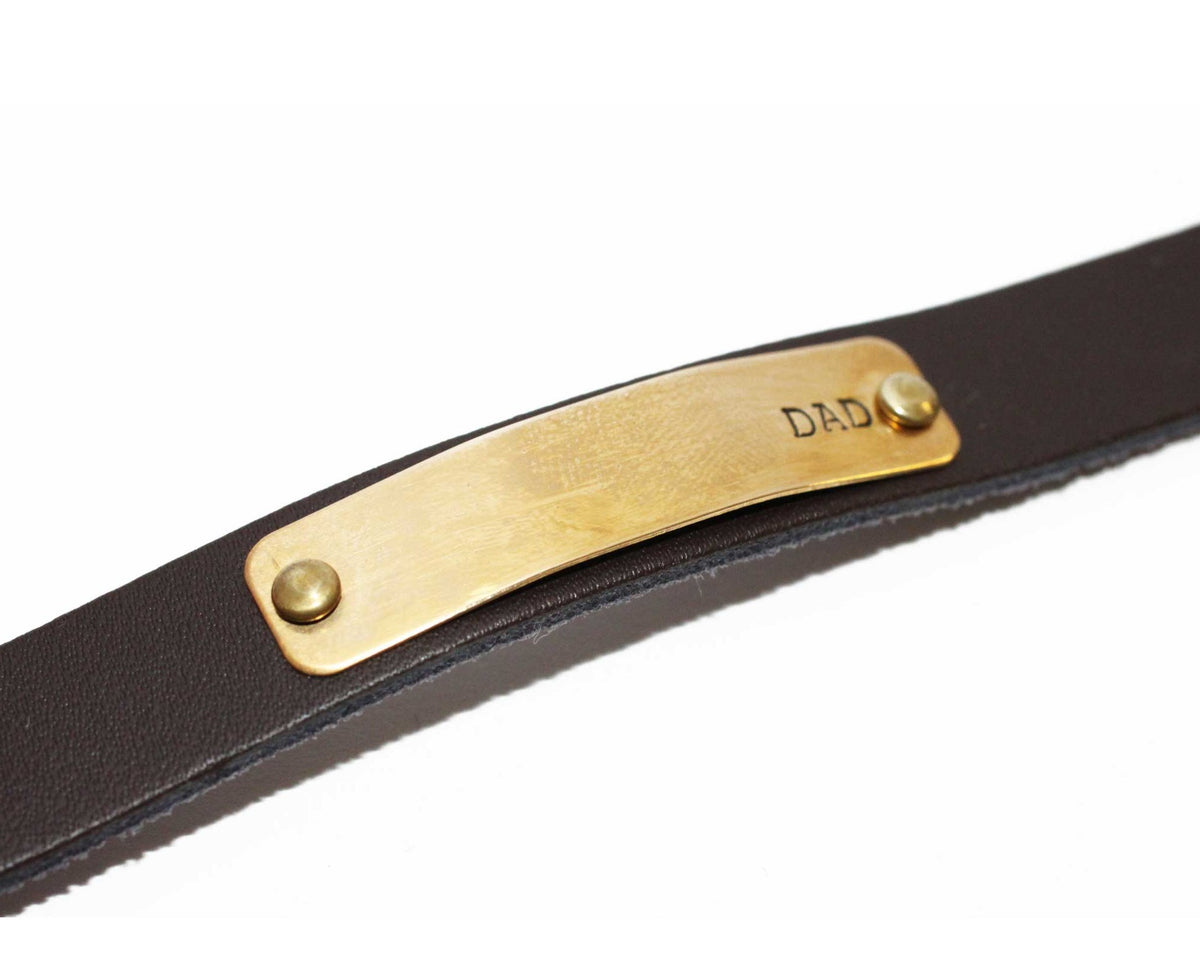 Men&#39;s Leather Personalized Bracelet