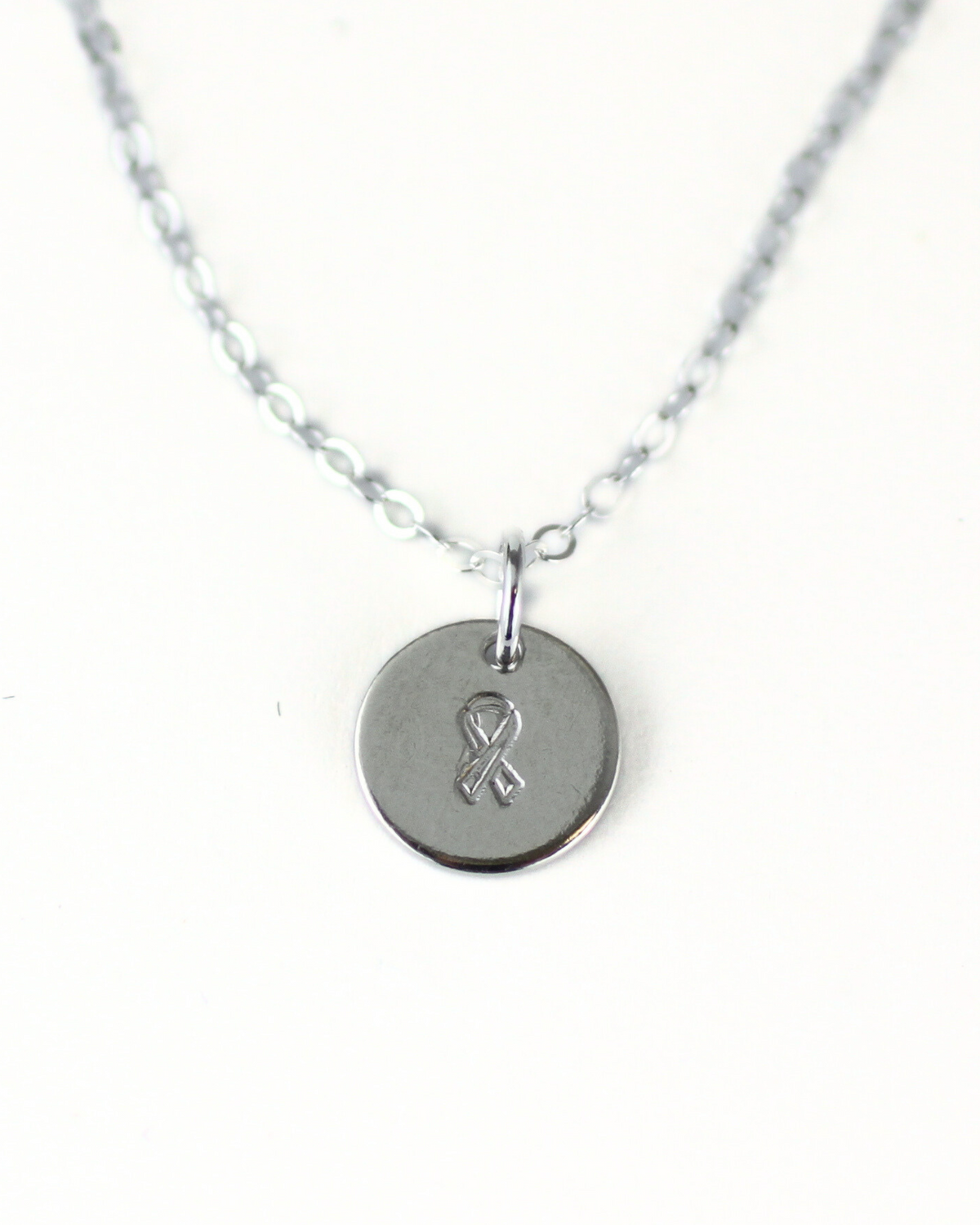 Awareness Ribbon Necklace - 3/8&quot; disc