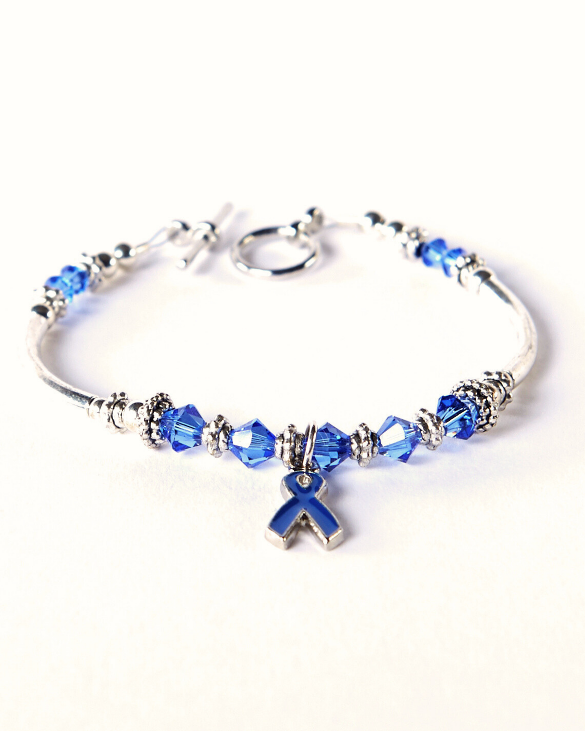 Dark Blue Awareness Bracelet Beaded