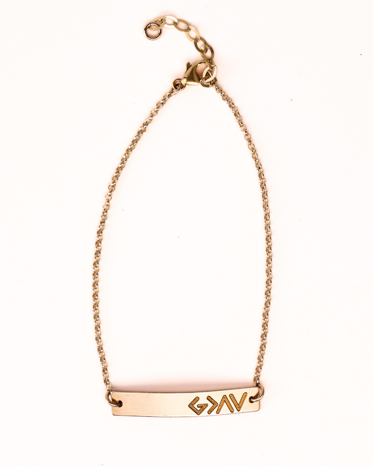 God is Greater Than Our Highs and Lows Bar Bracelet