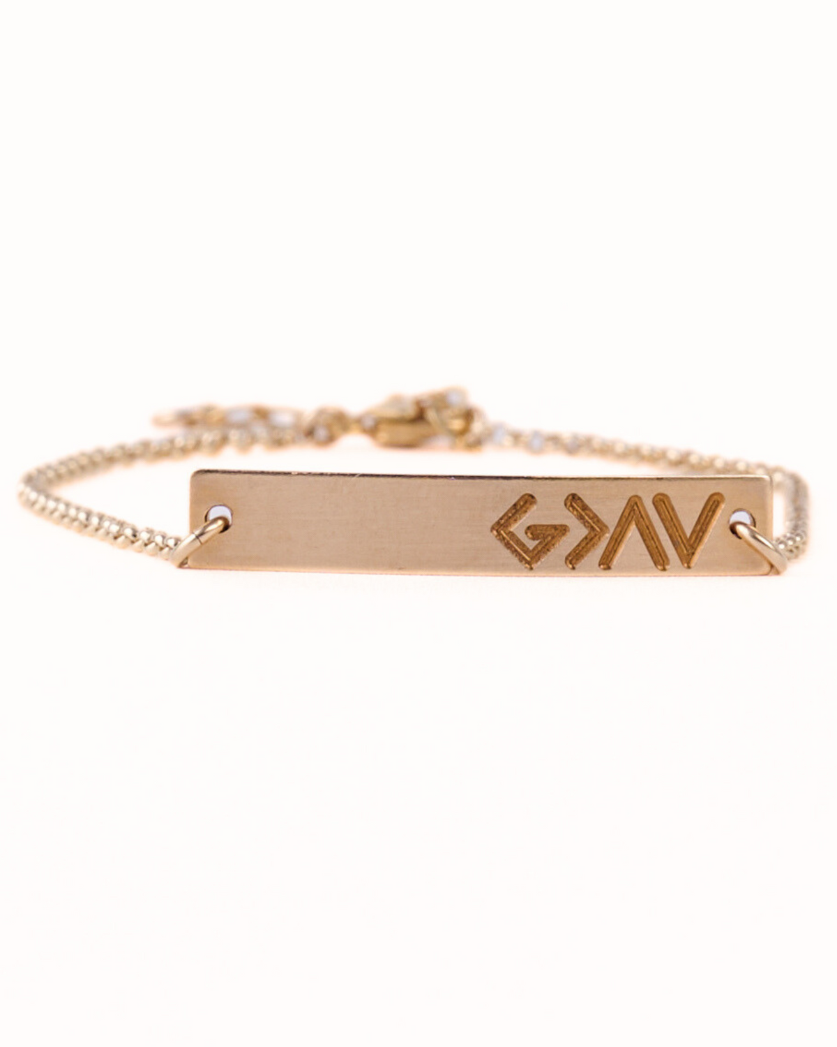 God is Greater Than Our Highs and Lows Bar Bracelet