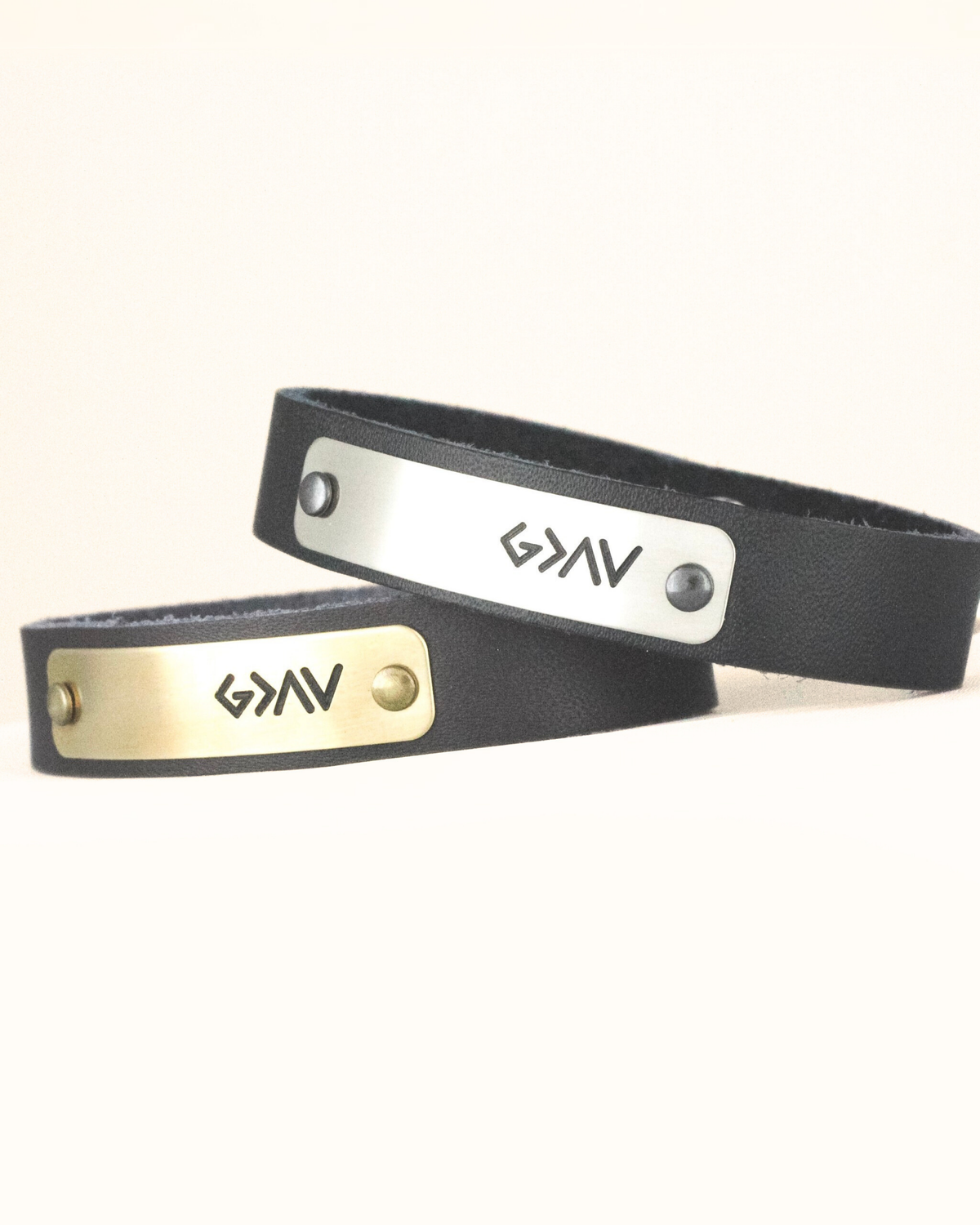 God is Greater Than the Highs and the Lows Leather Bracelet