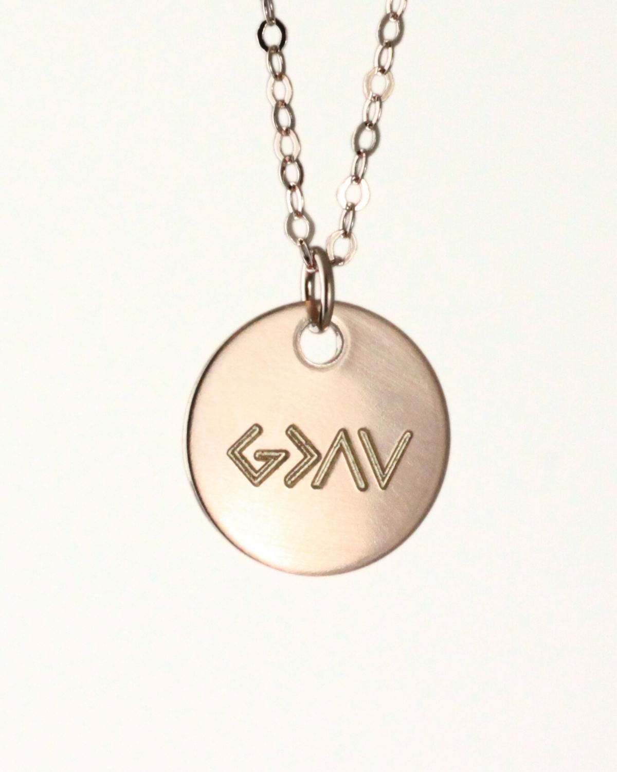 God is Greater Than The Highs and Lows 5/8&quot; Disc Necklace