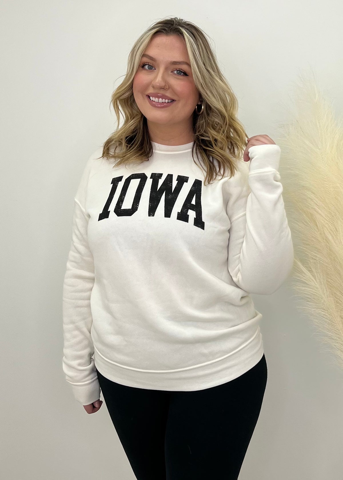 RESTOCK Iowa Graphic Sweatshirt- (Vintage White)