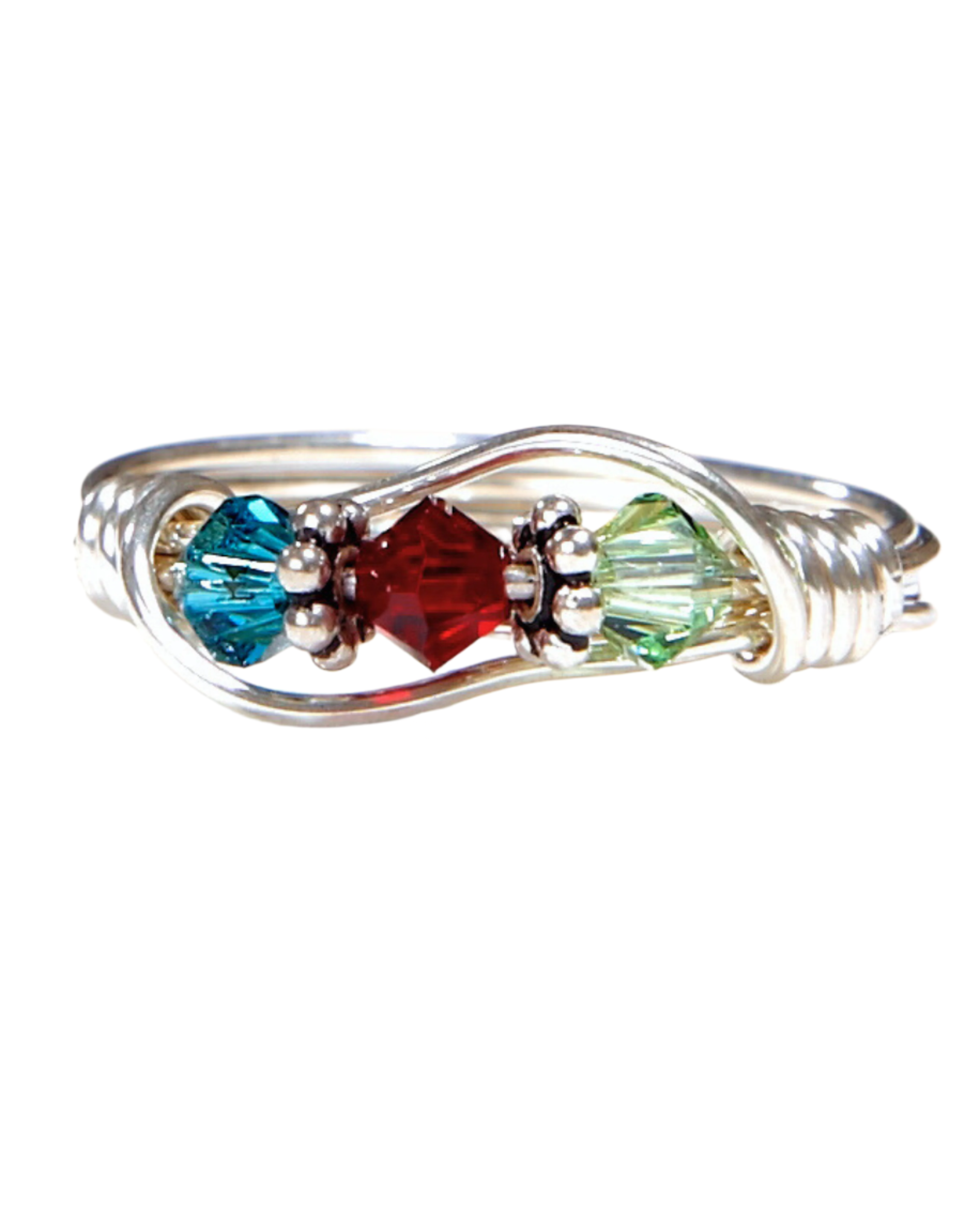 Mother's Ring 3 Birthstones - Silverado Jewelry