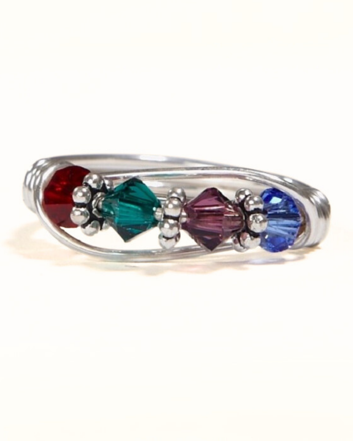 Mother&#39;s Ring 4 Birthstones