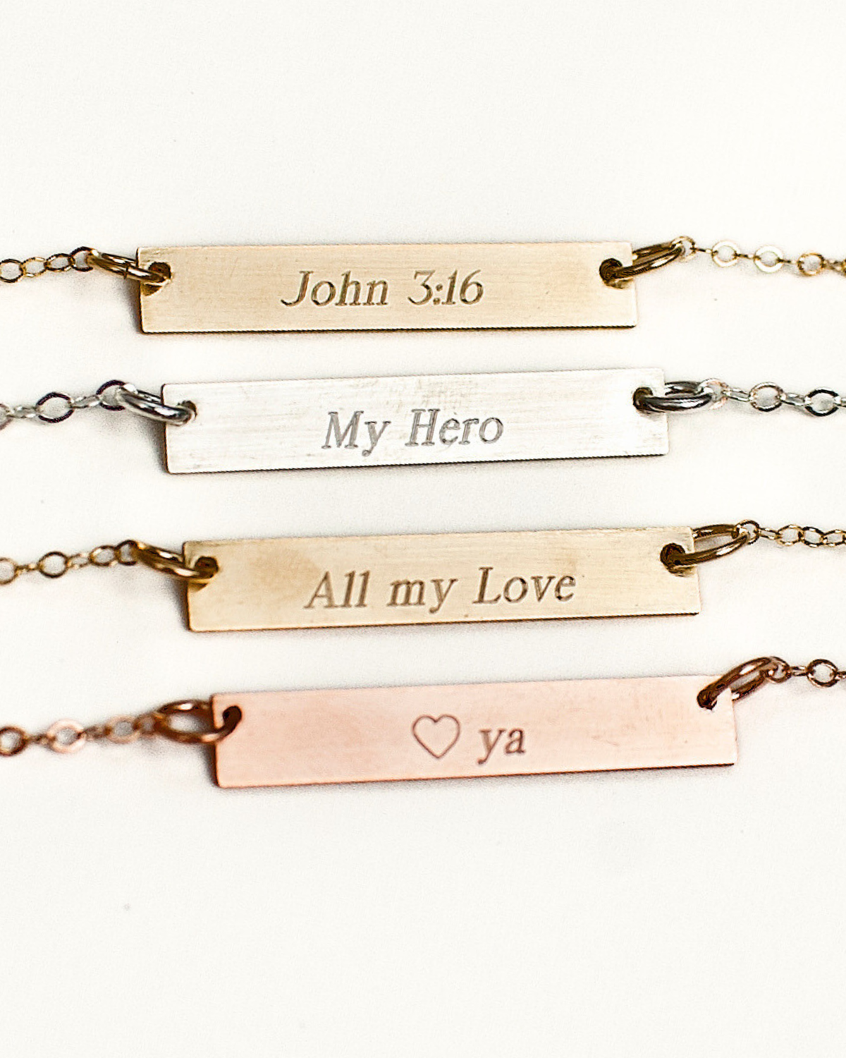 Personalized Bar Necklace - Horizontal