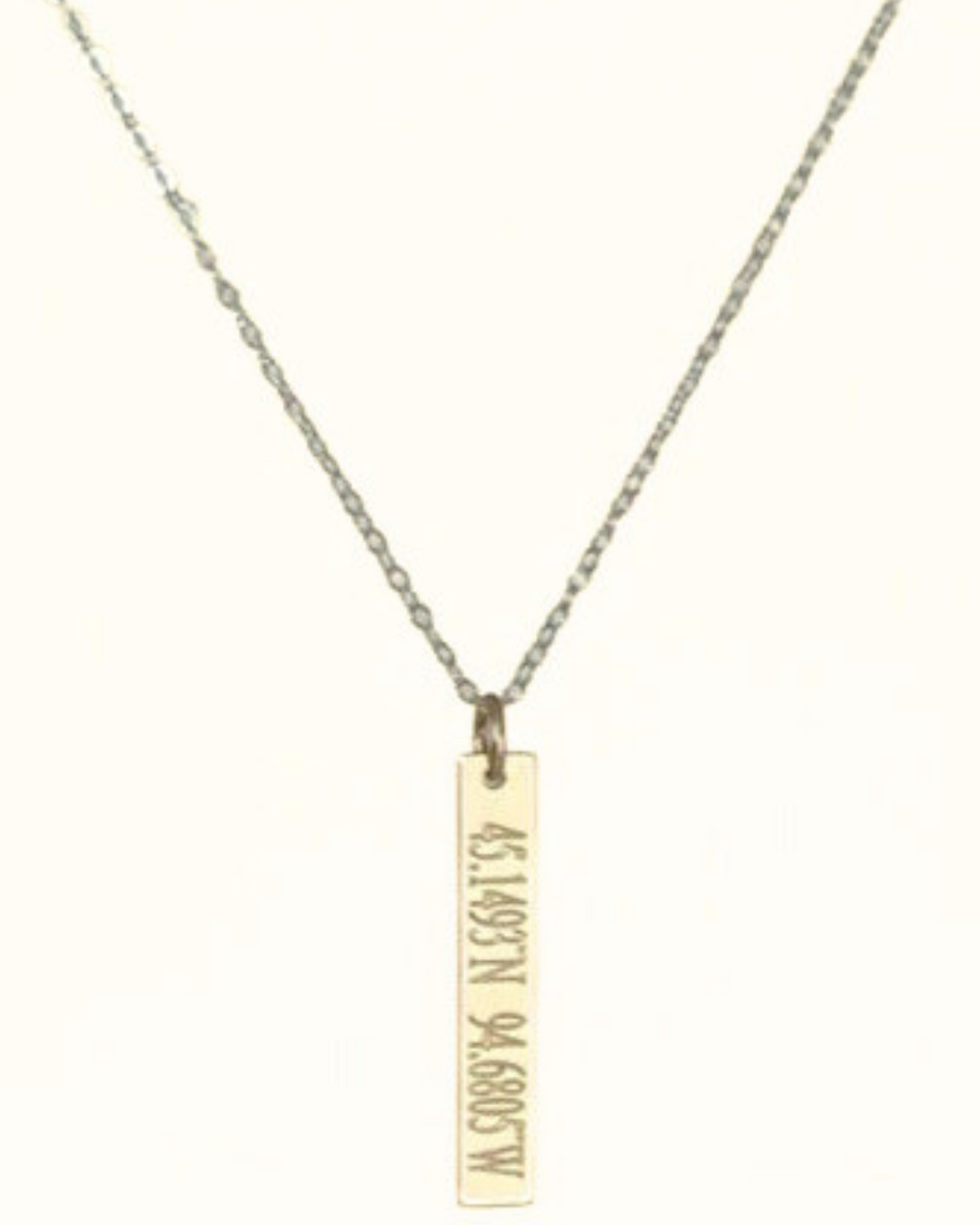 Personalized Bar Necklace - Vertical