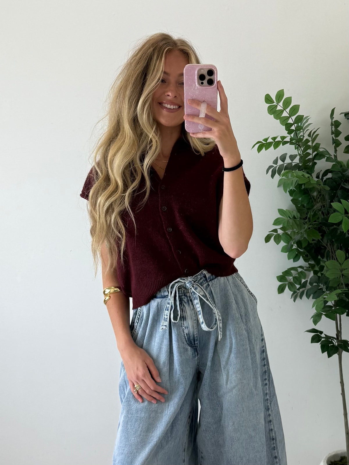 Sleeveless Raw Edge Lightweight Cardigan