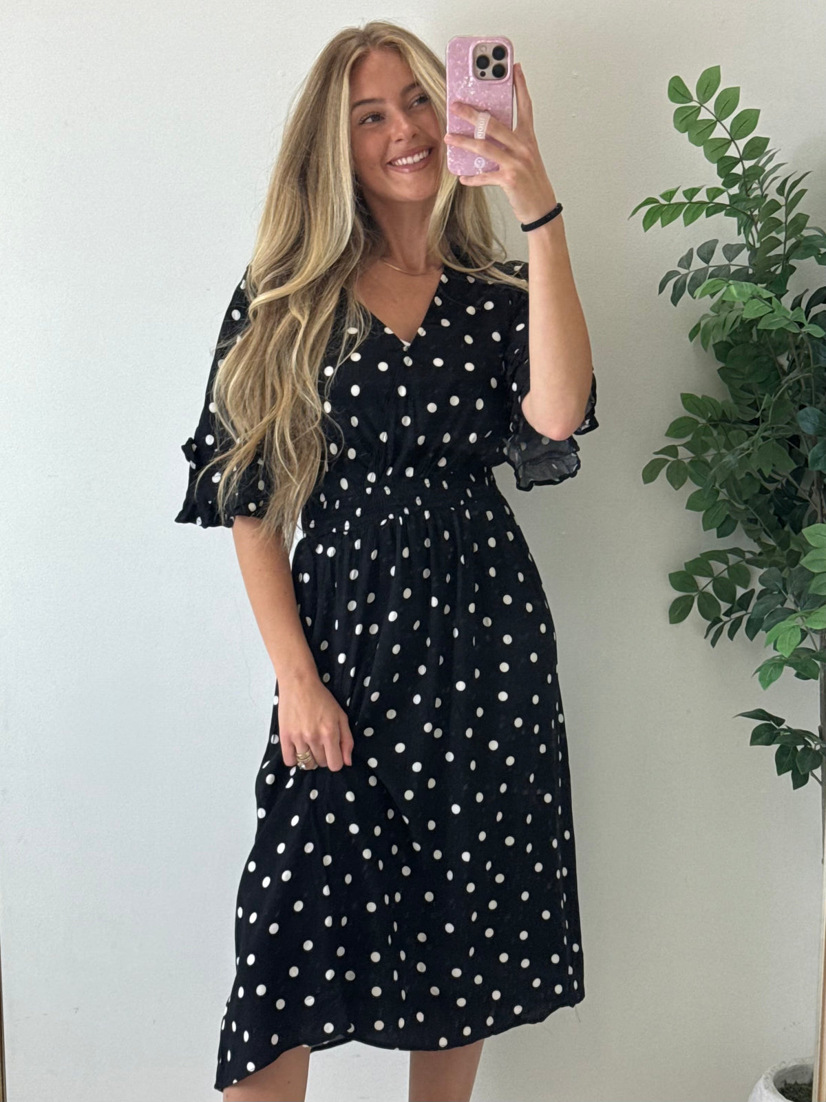 Surplice Midi Dress