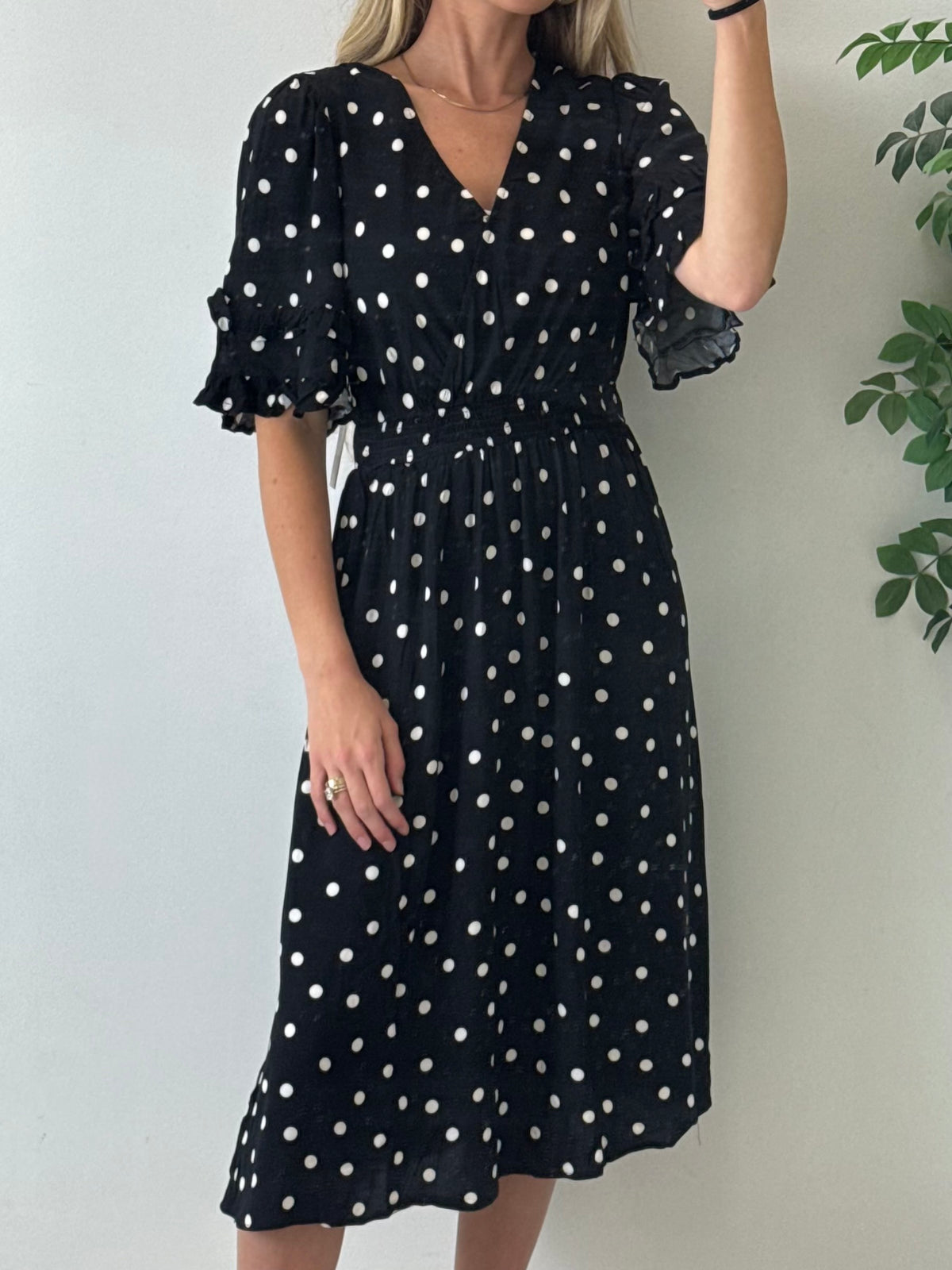 Surplice Midi Dress