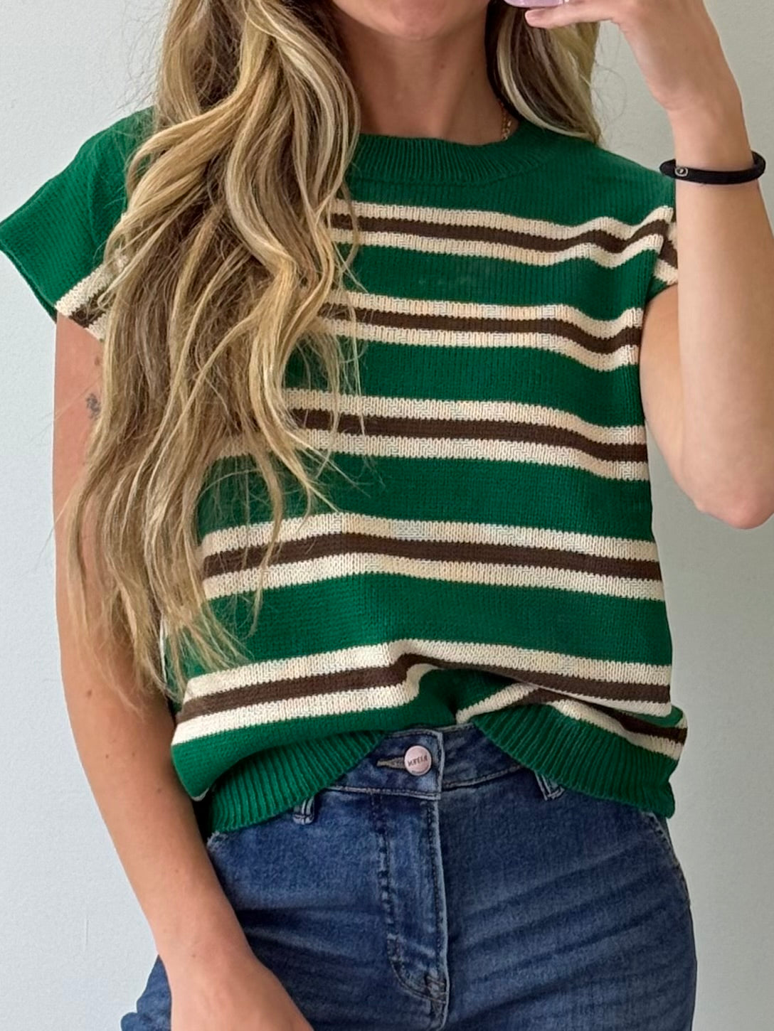 Ribbed Striped Vest