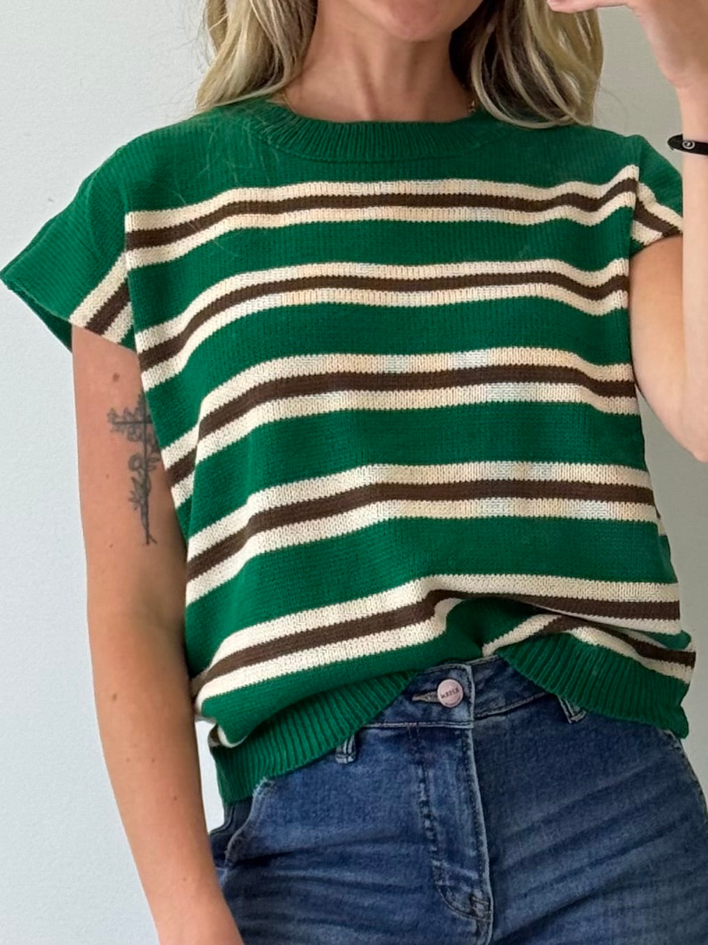 Ribbed Striped Vest