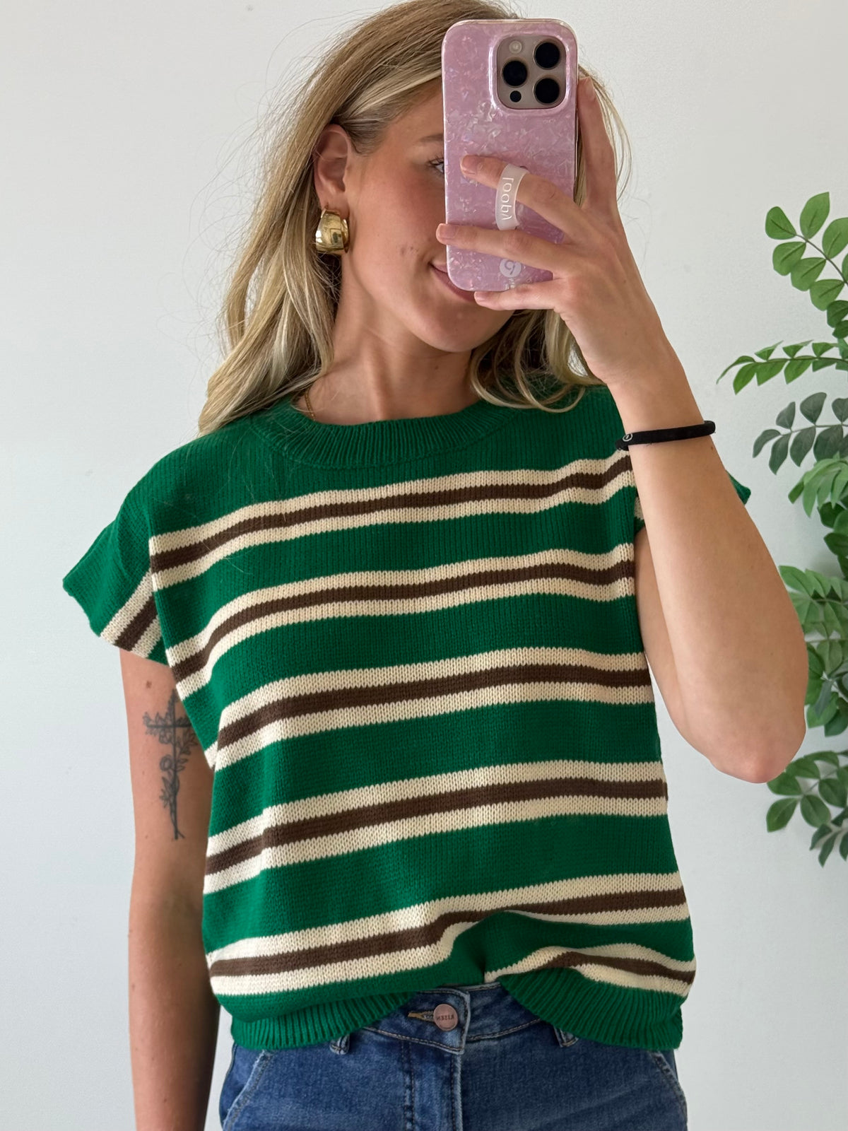 Ribbed Striped Vest