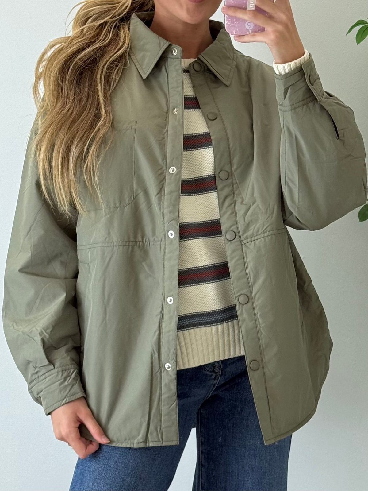 Oversized Button Down Collared Jacket