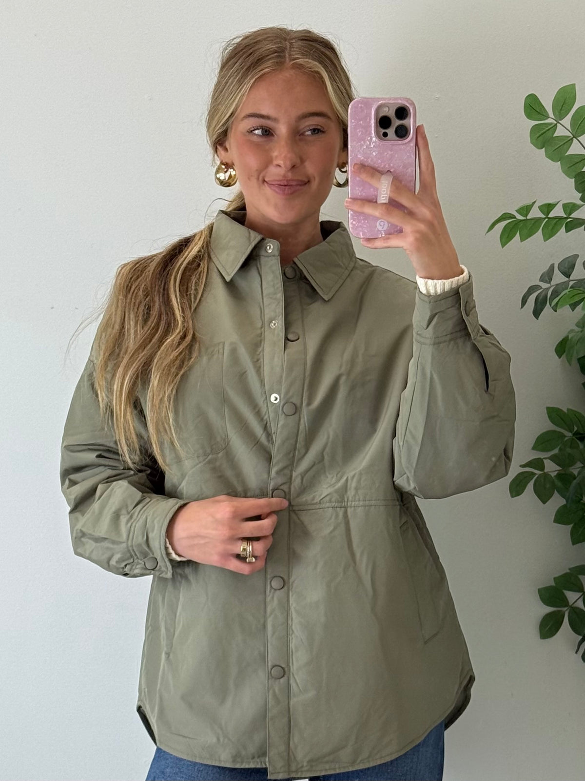 Oversized Button Down Collared Jacket