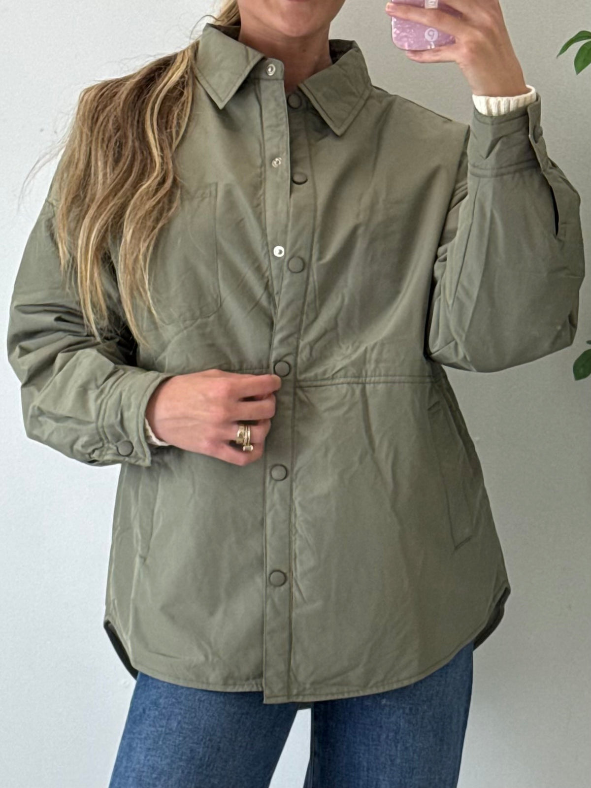 Oversized Button Down Collared Jacket