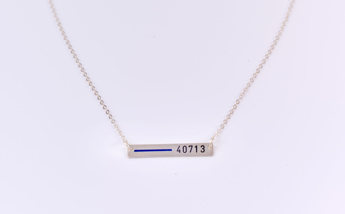 Thin Blue Line Necklace