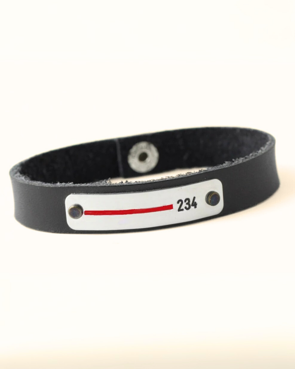 Thin Red Line Men/Women Leather Bracelet