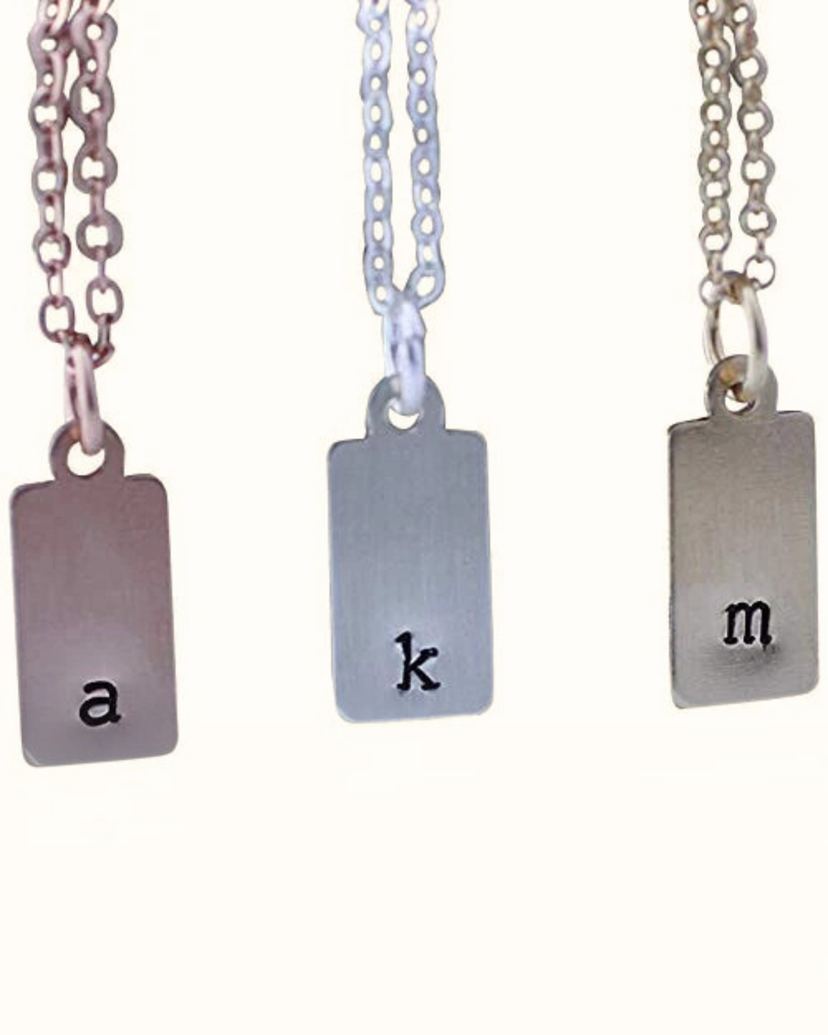 Tiny Stamped Tag Necklace