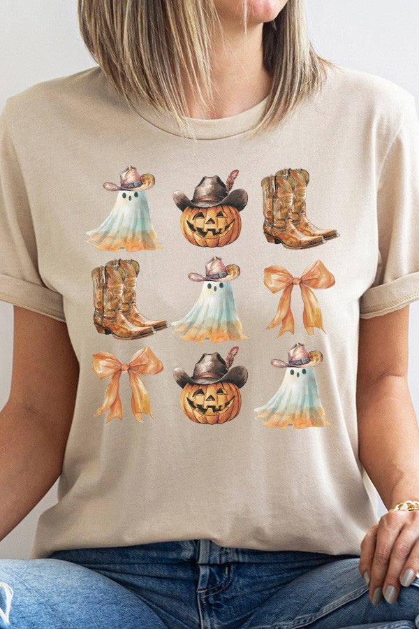 Halloween Country Ghost Graphic Tee - (Soft Cream)