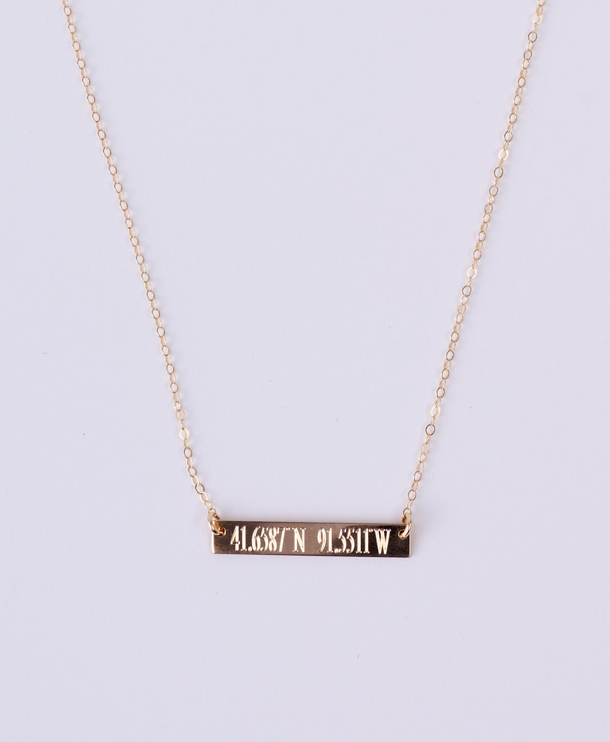 Personalized Bar Necklace - Horizontal