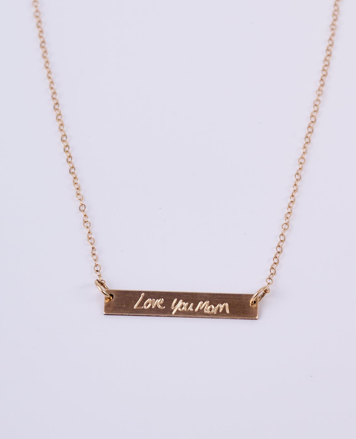 Custom Handwriting Bar Necklace