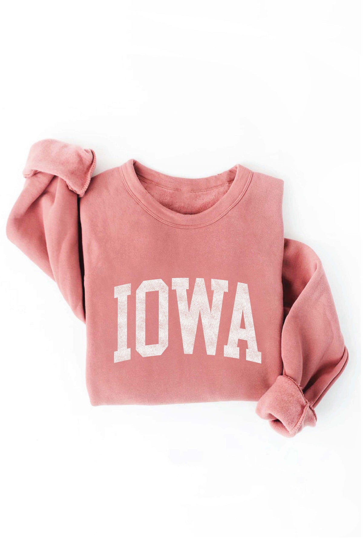 Plus Iowa Graphic Sweatshirt- (Mauve)