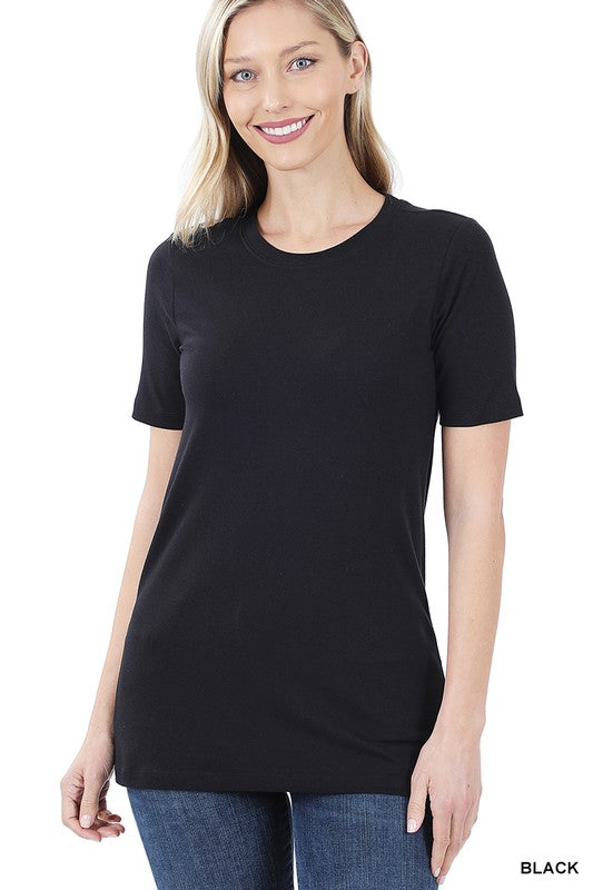 Simple Bliss (Black) - Basic Crew Neck Shirt