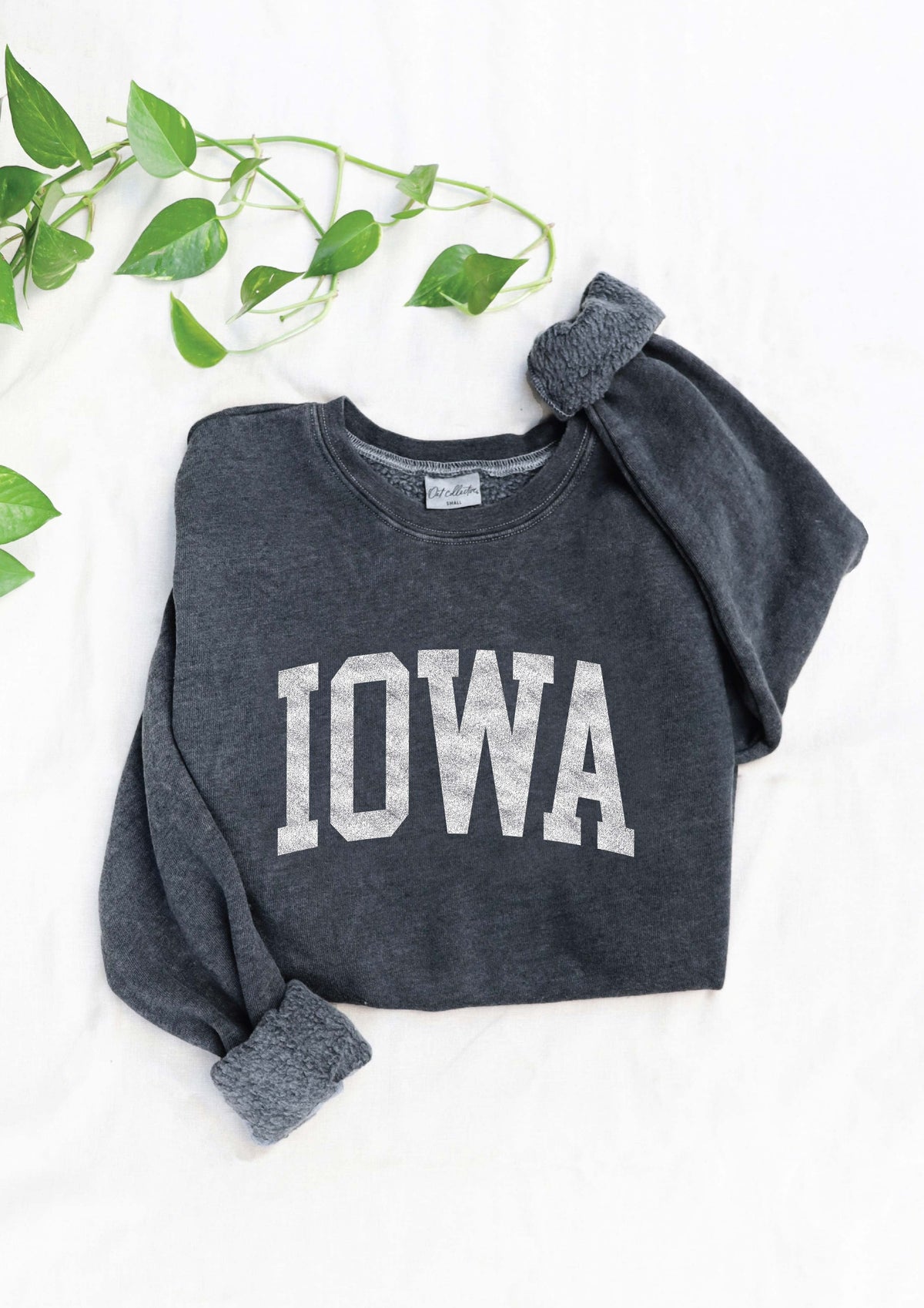 RESTOCK Iowa Mineral Wash Sweatshirt- (Charcoal)